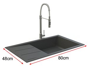 Sink with tap