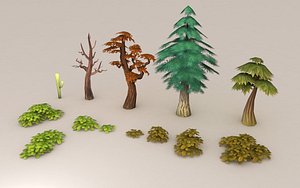 Fantasy tree plant collection