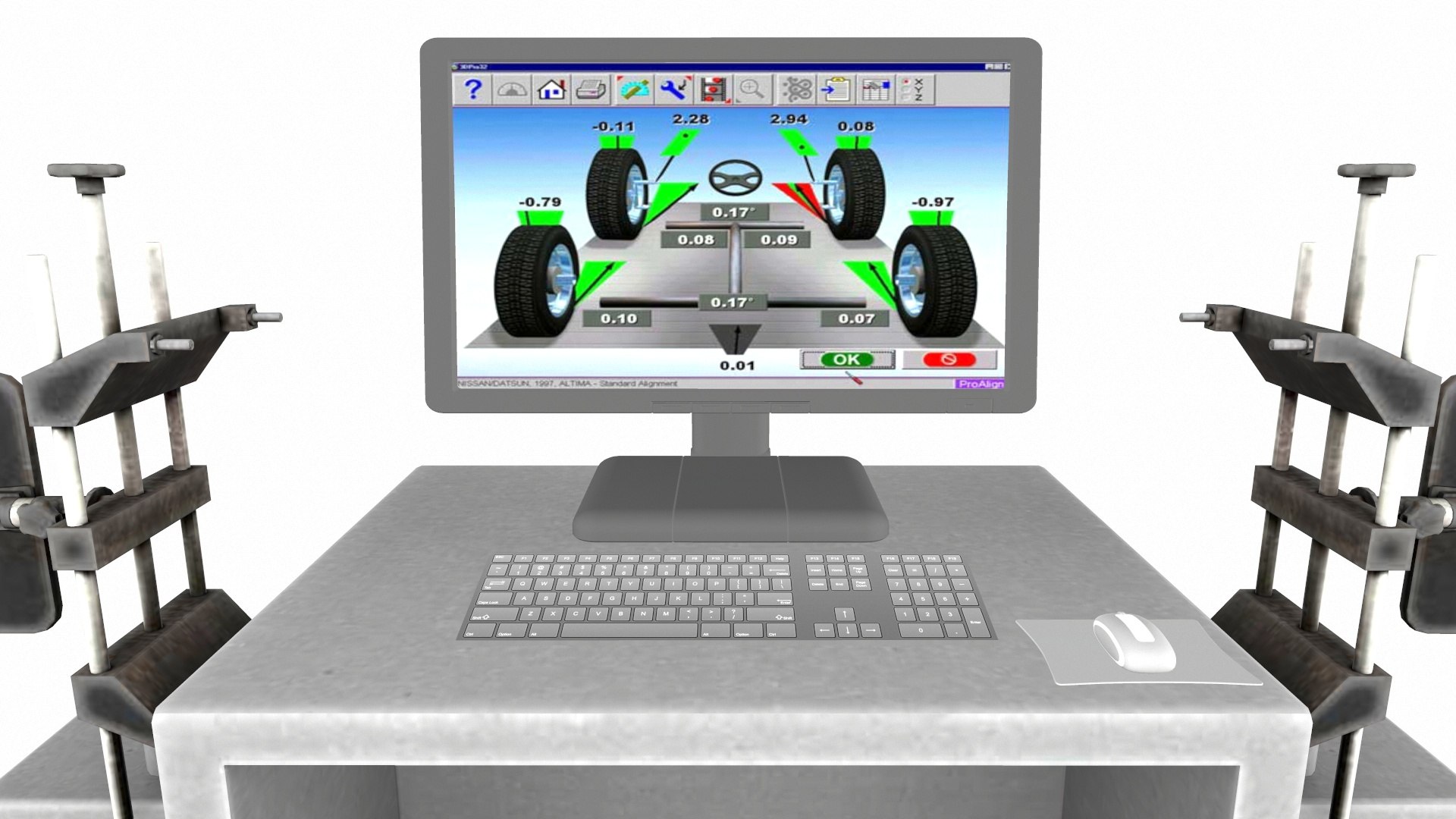 3D Wheel Alignment Machine Model - TurboSquid 2326867