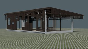 Outdoor pergola 3D