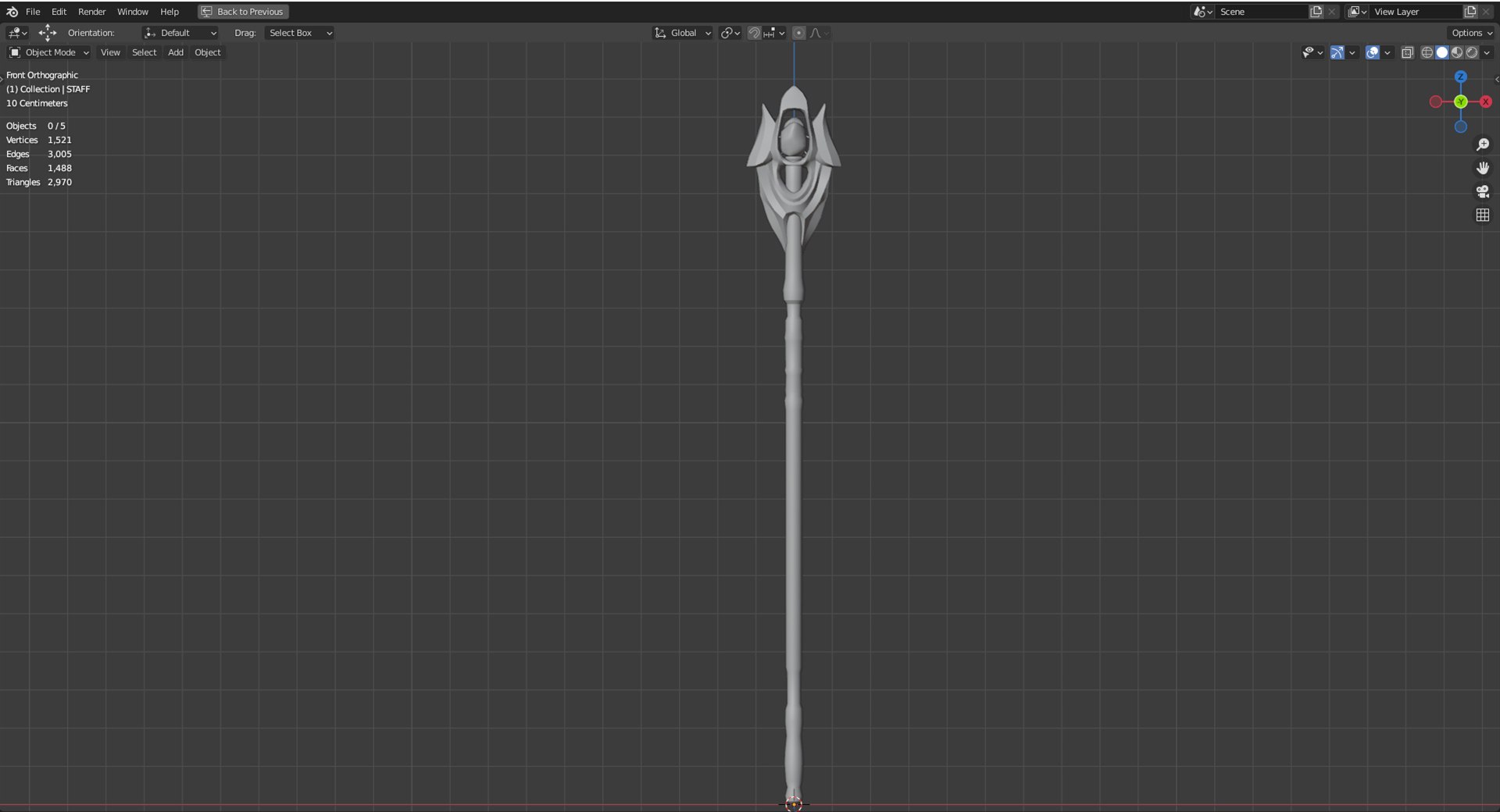 Witches Magic Staff Game Ready Low-poly 3D model 3D model - TurboSquid ...