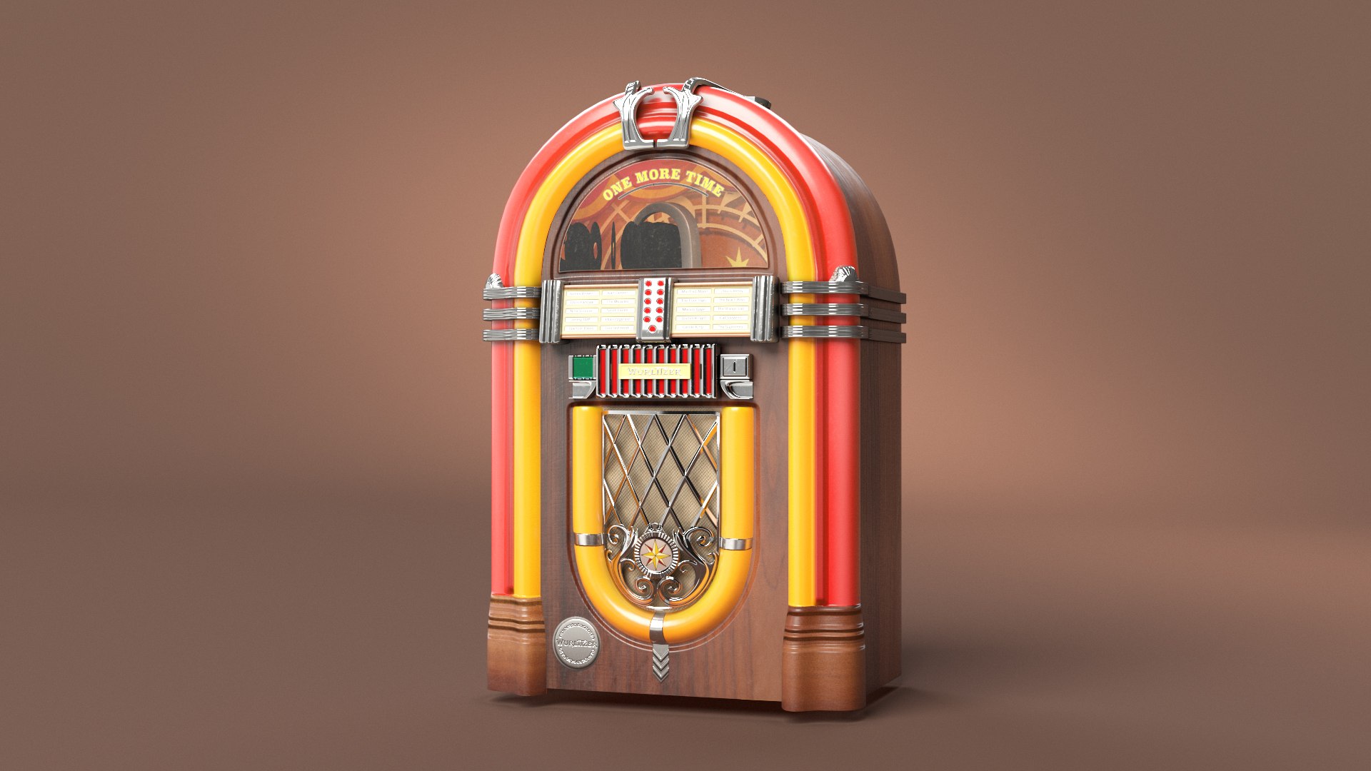 Time Wurlitzer Juke Box 3D Model - TurboSquid 1526026