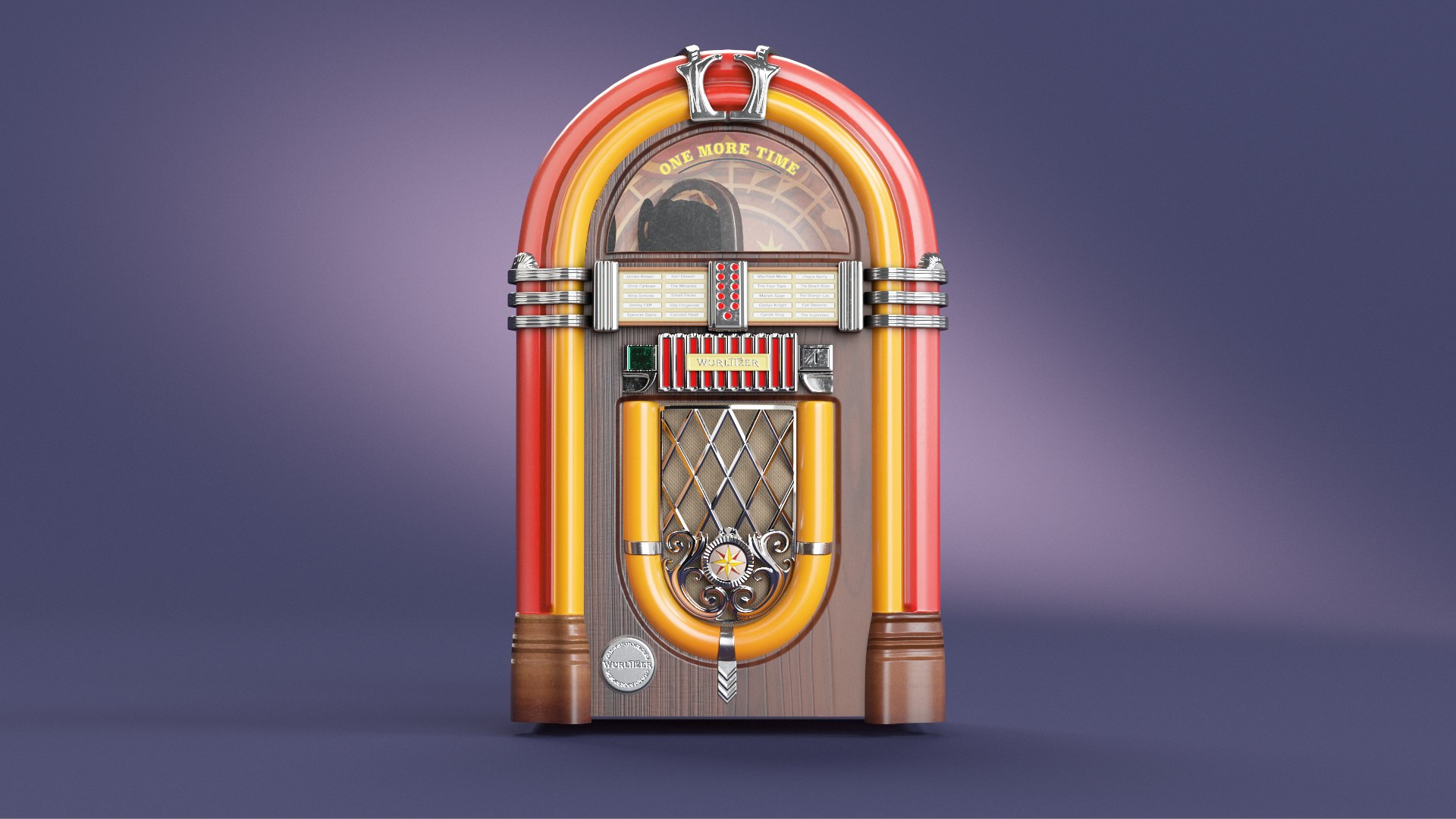Time Wurlitzer Juke Box 3D Model - TurboSquid 1526026