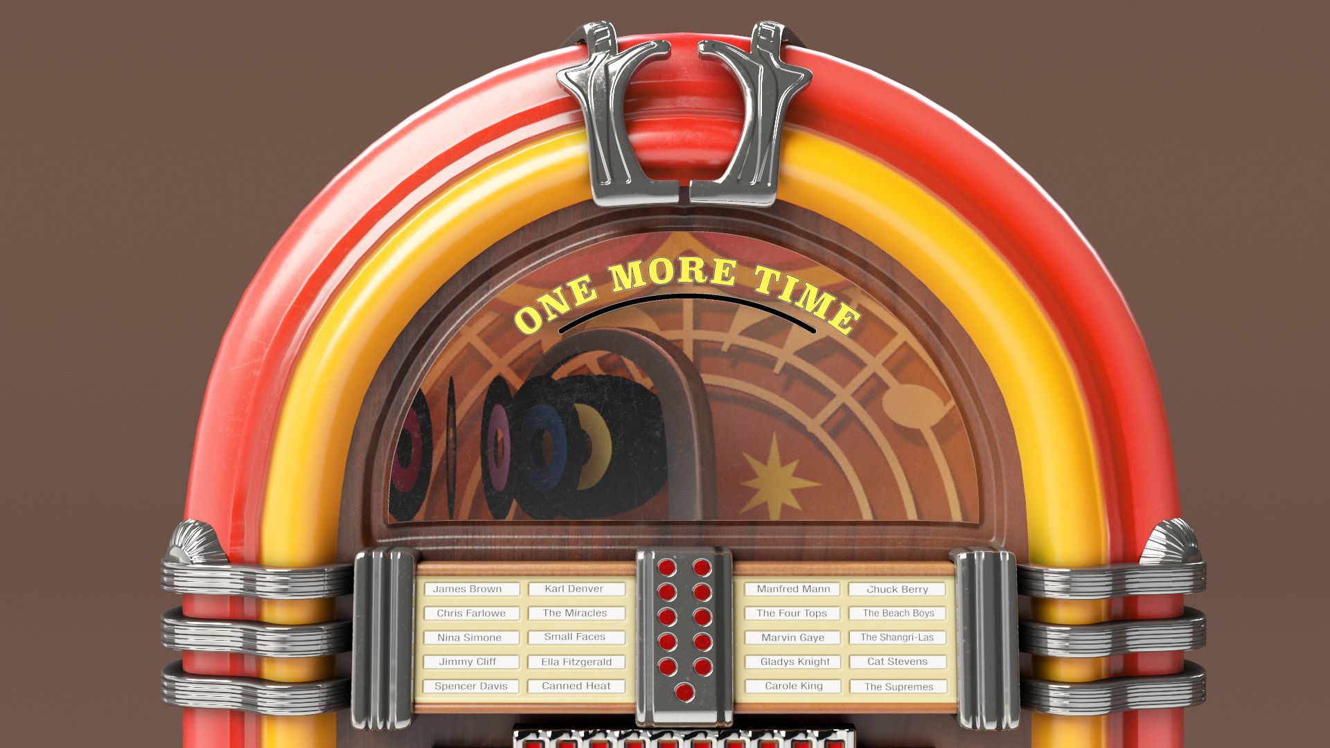 Time Wurlitzer Juke Box 3D Model - TurboSquid 1526026
