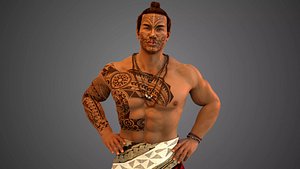 3D Native Polynesian Male model