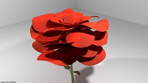 rose flower 3D model