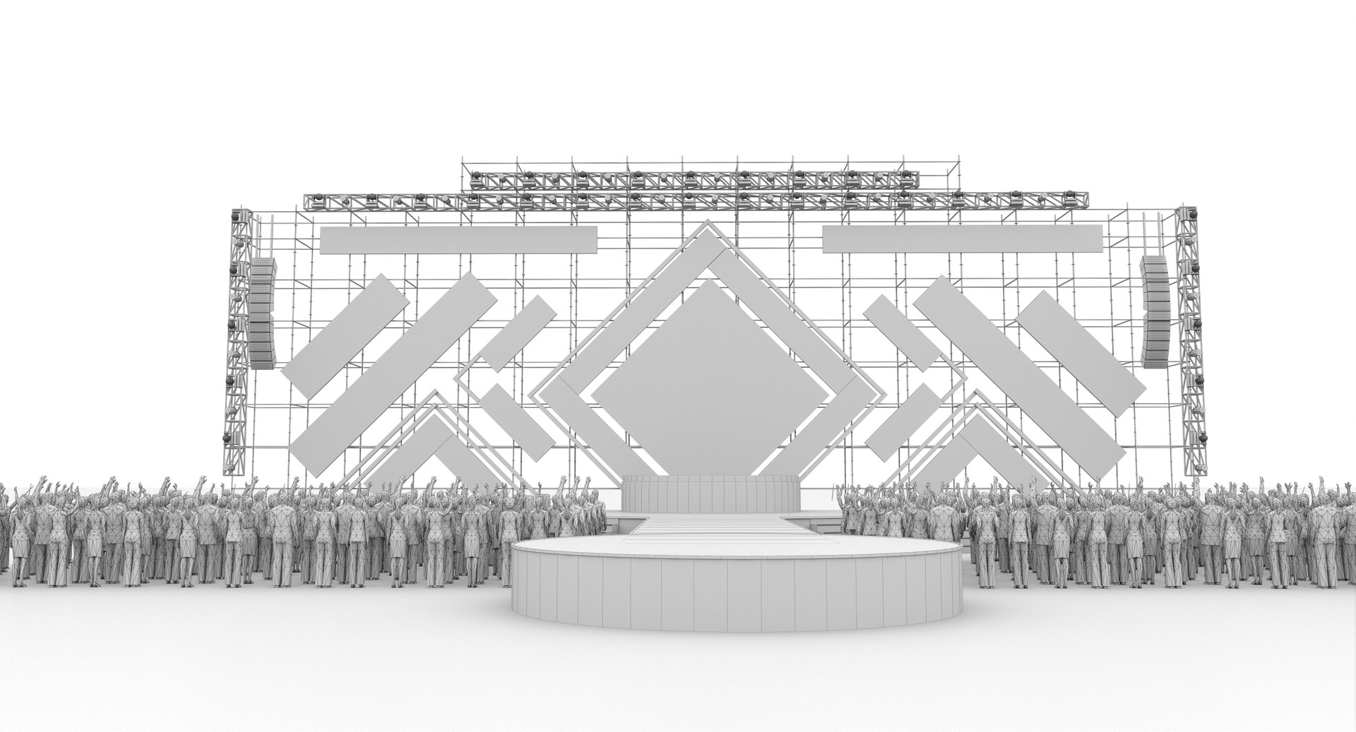 3D Outdoor Stage - TurboSquid 2241621