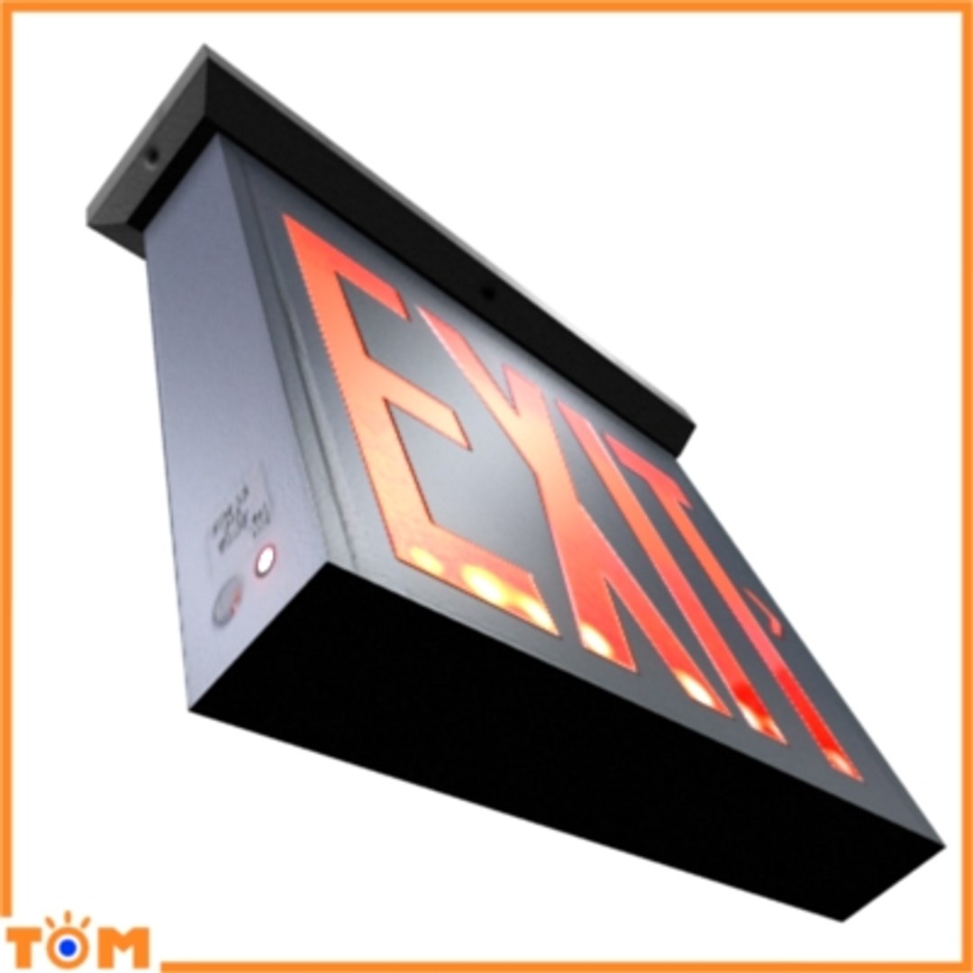 Exit Sign 3d Obj