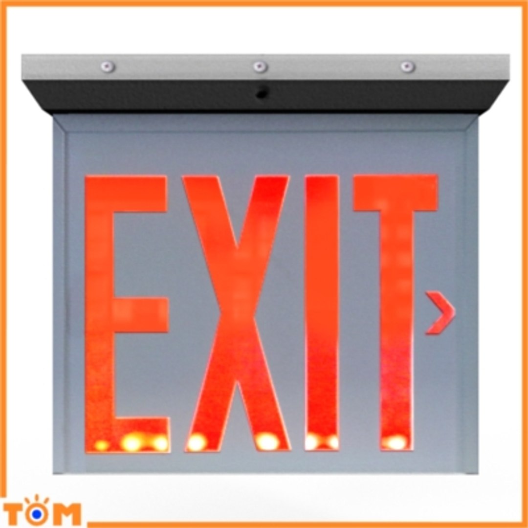 Exit Sign 3d Obj