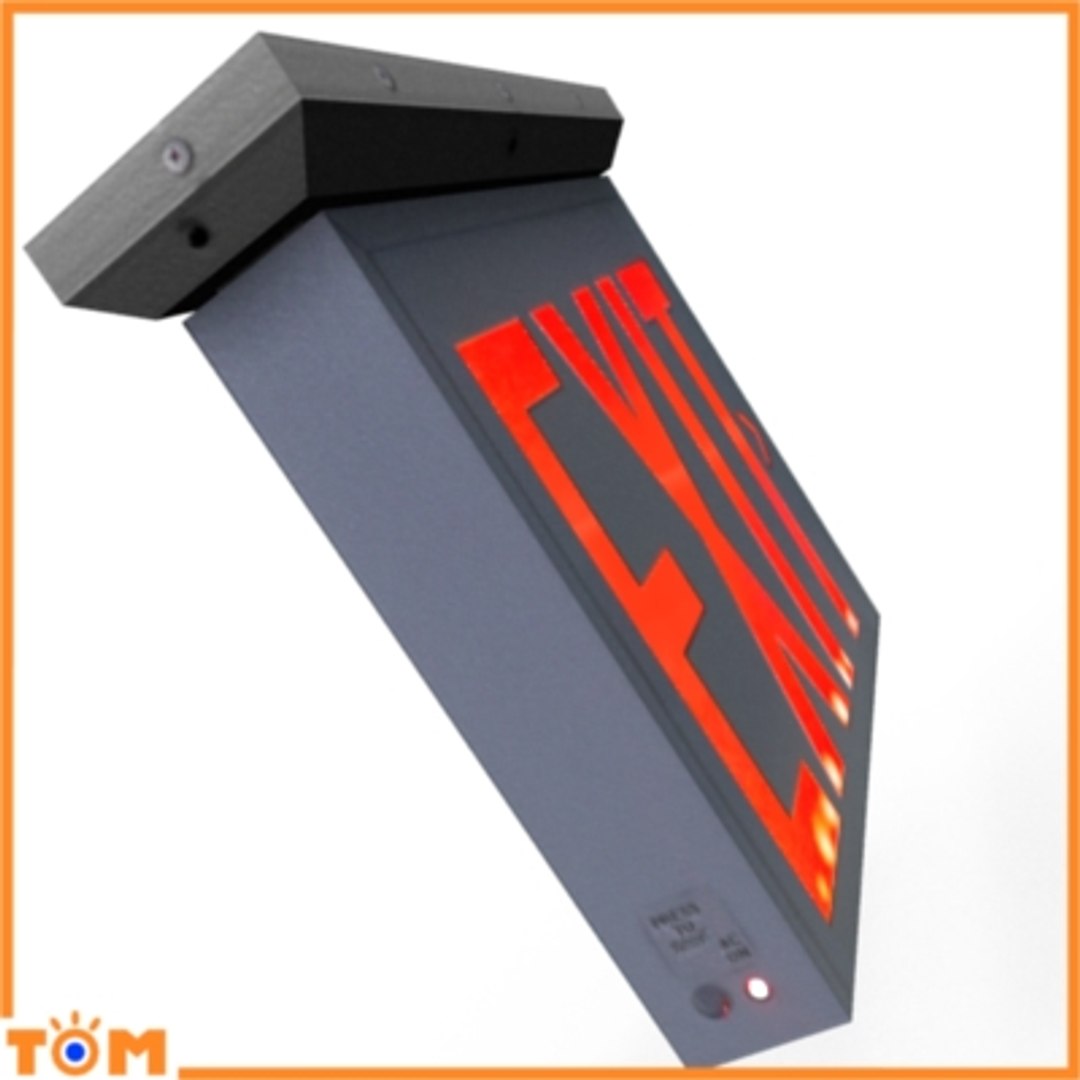 Exit Sign 3d Obj