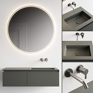 Inbani Strato Vanity Unit Set 6 3D model