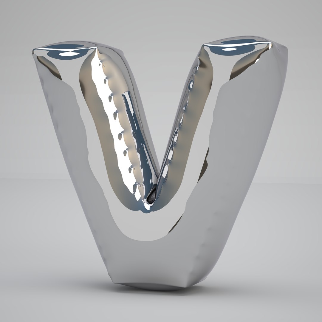 3D V Balloon Silver - TurboSquid 2413642