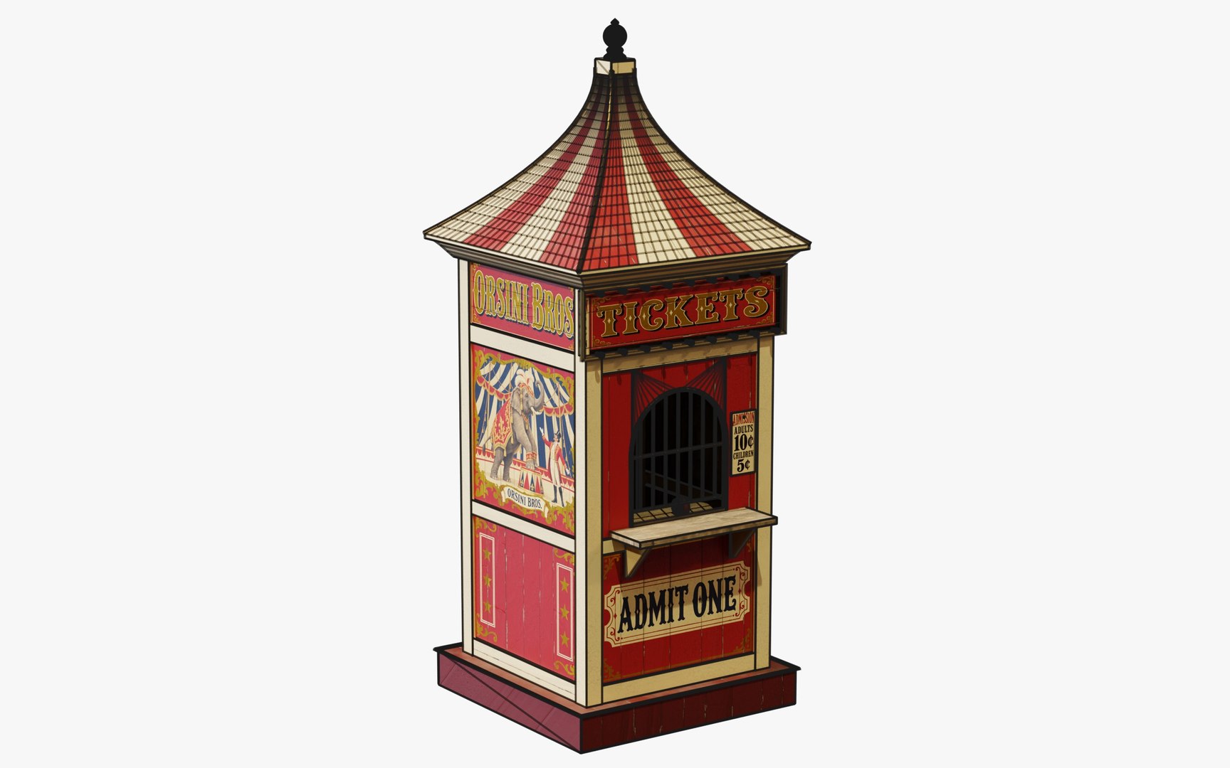 Circus Ticket Booth - Tall Wooden Carnival Kiosk with Striped Roof PBR 3D https://p.turbosquid.com/ts-thumb/X2/LZAM96/OP/08_orsiniticketbooth_20_wire/jpg/1793304583/1920x1080/fit_q87/b4dd37e1ee0b5385f7dfe53259e25ec07526c714/08_orsiniticketbooth_20_wire.jpg