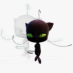Plagg - Kwami from miraculous ladybug A rigged character for Blender
