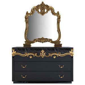3D Chest of drawers with mirror 2