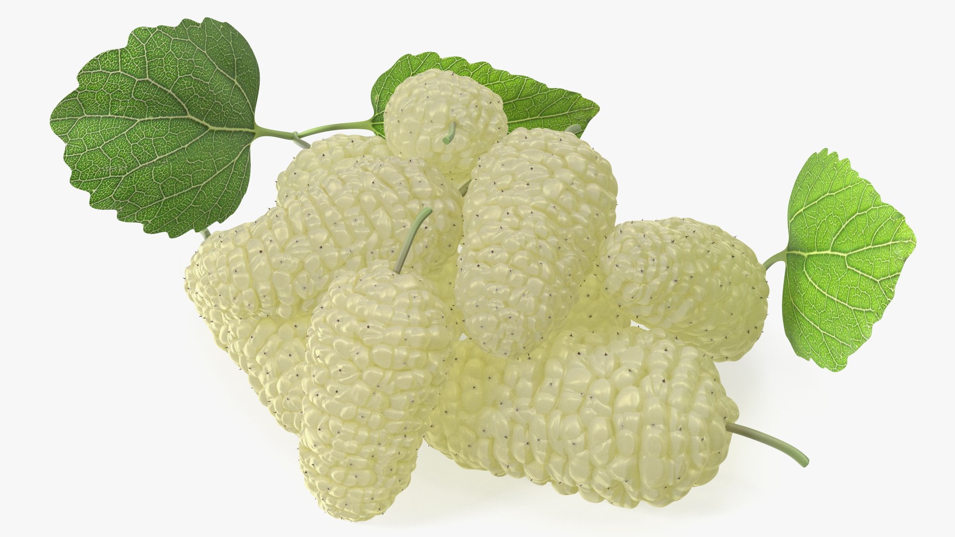 Pile of Mulberry Fruit White 3D model preview