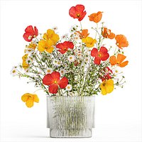 Bouquet of wild flowers Poppy chamomile daisies 422
