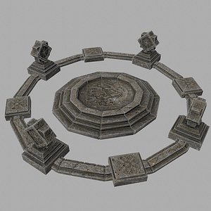 temple stone 3D model