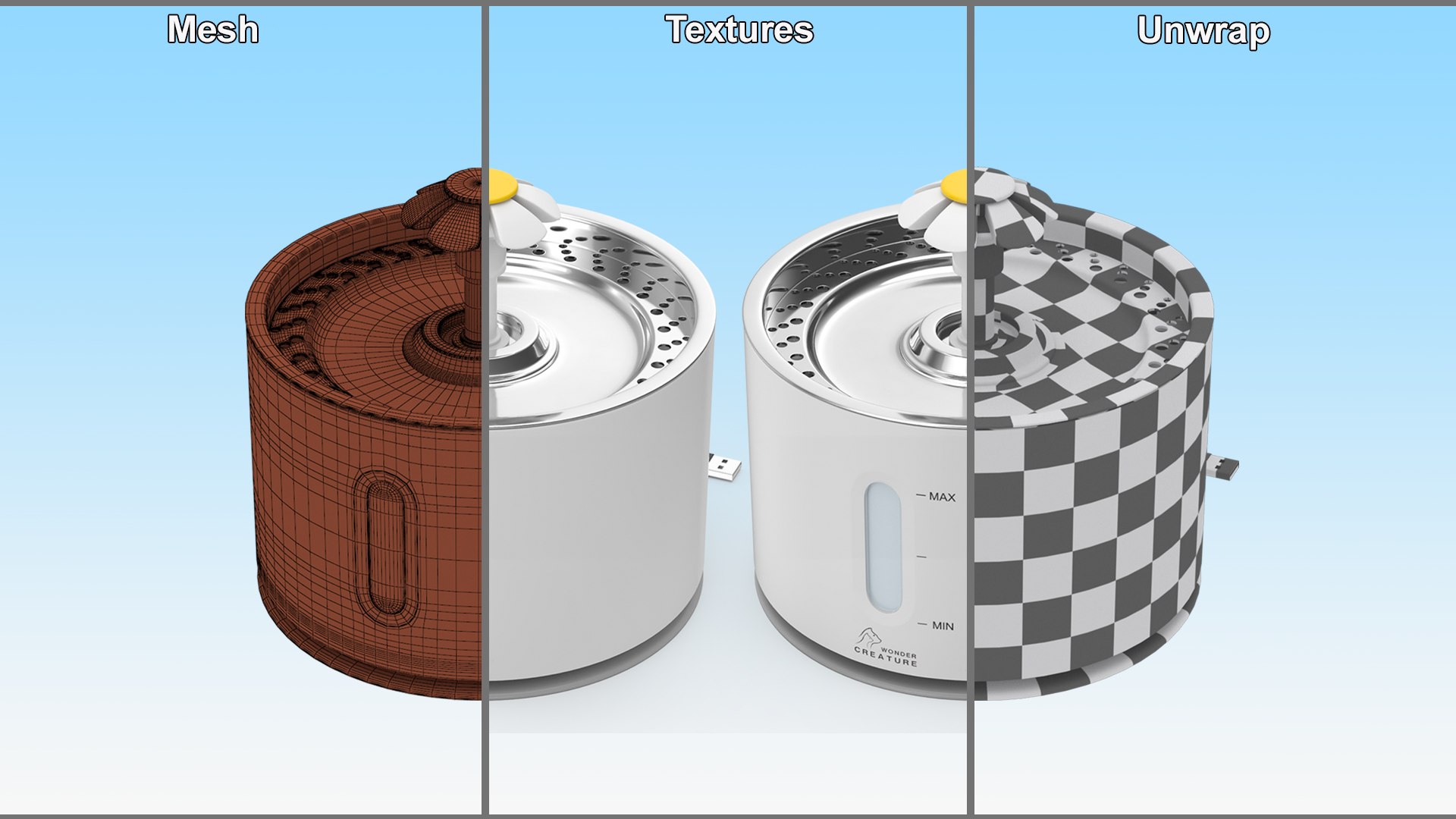 Cat Water Fountain Wonder Creature Model TurboSquid 1975119