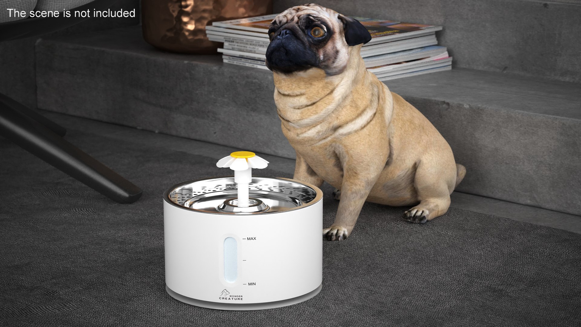 Cat Water Fountain Wonder Creature Model TurboSquid 1975119