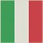 Italy Cloth Flag Wall Mount Animated 3D model