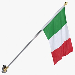 Italy Cloth Flag Wall Mount Animated