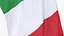 Italy Cloth Flag Wall Mount Animated 3D model