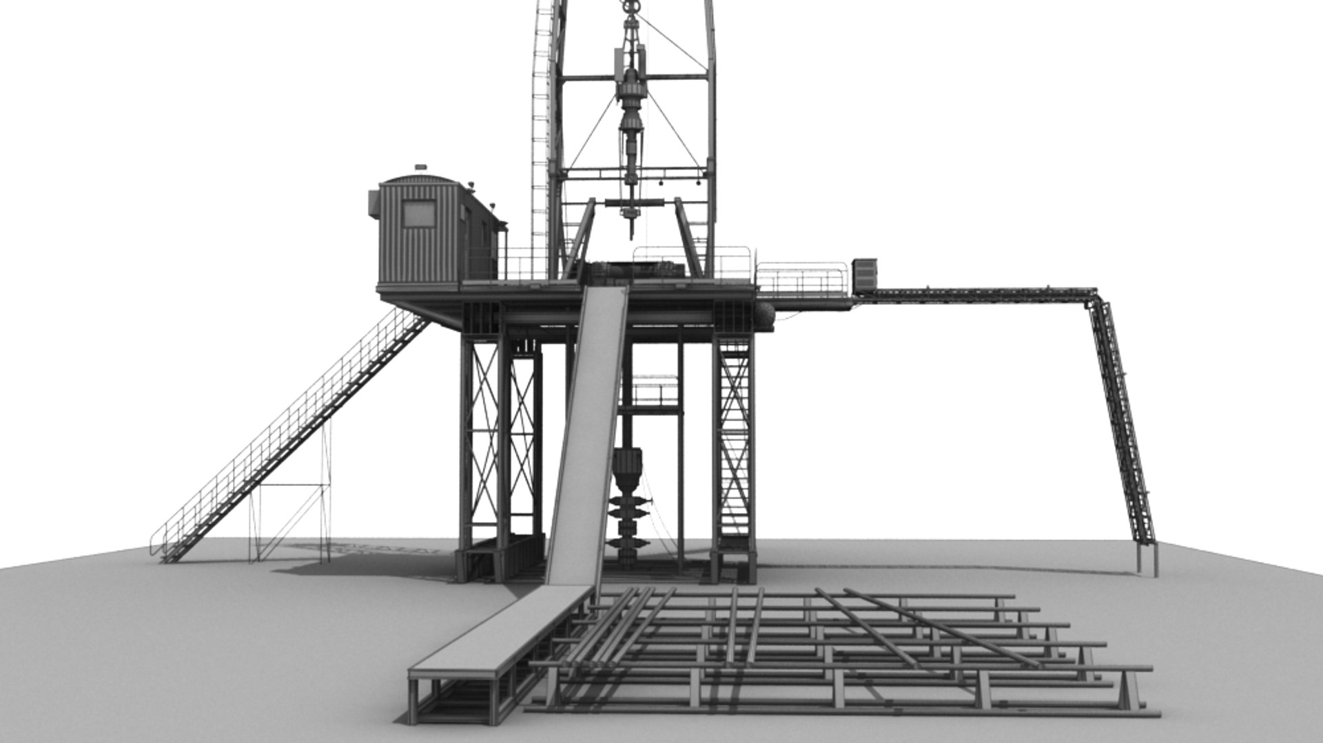 Land rig 3D model - TurboSquid 1288885