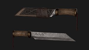 seax knife 3D model