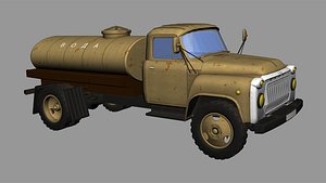 3D GAZ 53 TANK yellow model