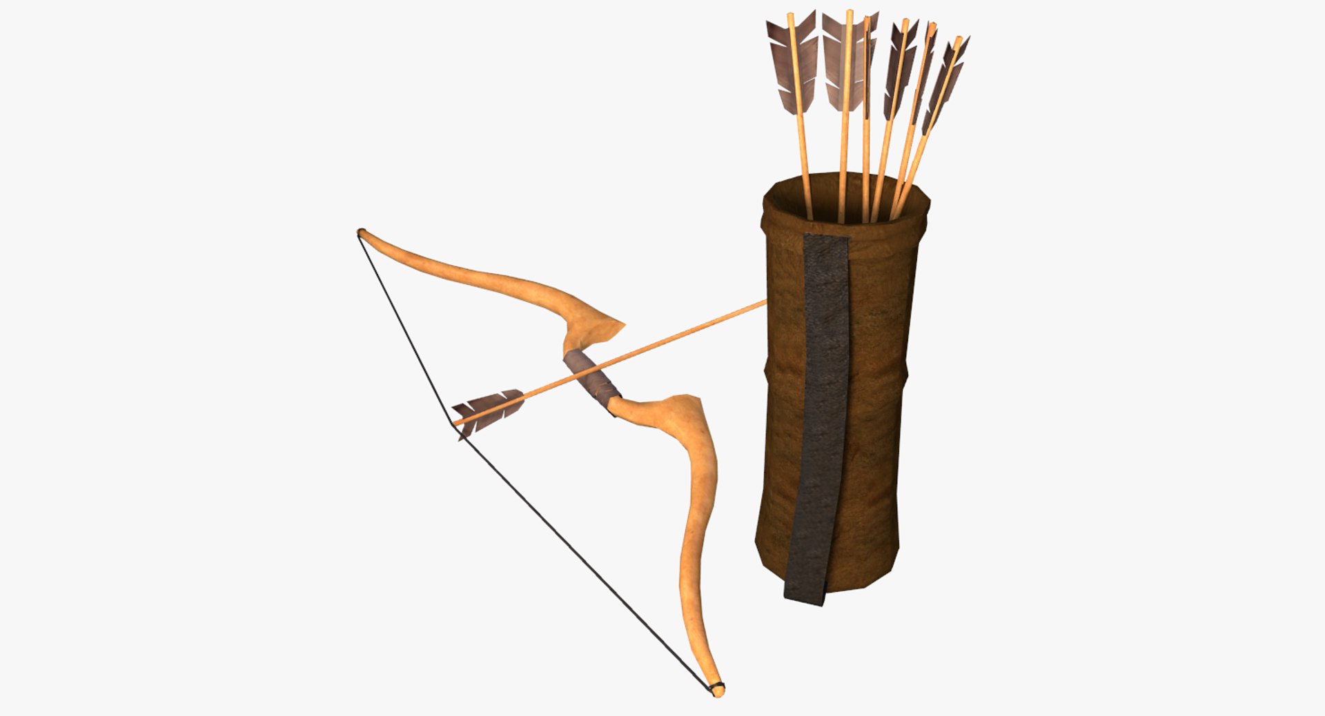 Bow arrow quiver 3D model - TurboSquid 1184066