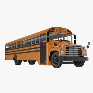 schooll bus 3 rigged 3d model