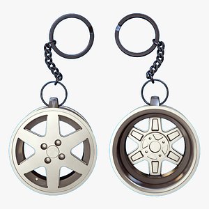 TOFAS JANT WHEEL RIM-6 Spoke Keychain Keyring 3D Printable Model