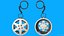 TOFAS JANT WHEEL RIM-6 Spoke Keychain Keyring 3D Printable Model