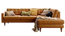 Joybird Eliot Leather Sectional with Bumper