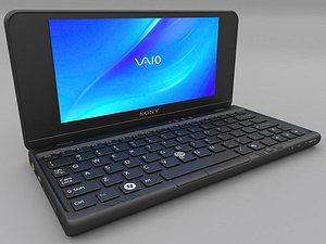 sony vaio p laptop 3d obj
