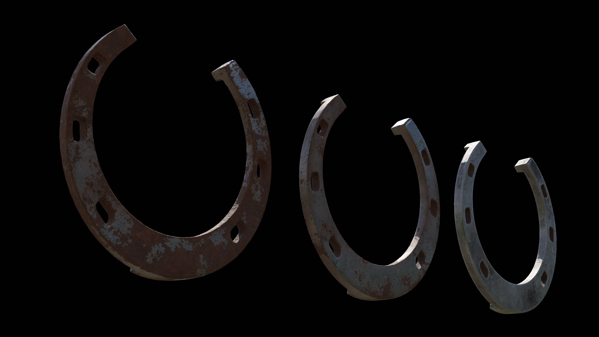 3 color horseshoes 3D model https://p.turbosquid.com/ts-thumb/X3/IdQyWJ/u3/horseshoe_10010/jpg/1694602280/1920x1080/fit_q87/a9f45c46f4bb266067eef22c6e2bf97c39cfbe86/horseshoe_10010.jpg