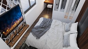 Sketchup full material settings Bedroom Interior