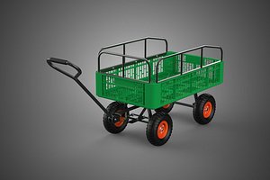 3D PLASTIC CRATE BED RAILS FENCE CAGE TROLLEY CART UTILITY TRUCK 4W