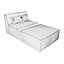 Milano Bedding Tommy Upholstered fabric pouf