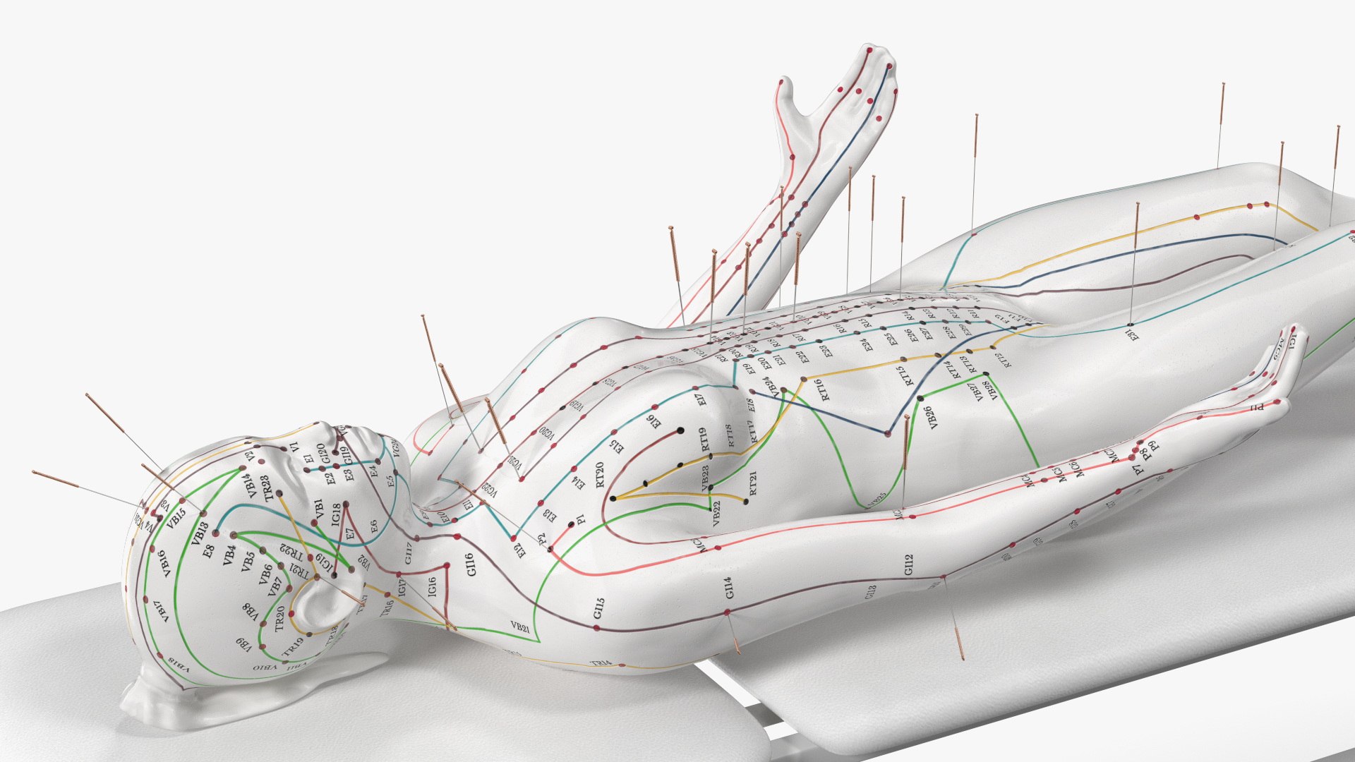Female Acupuncture Mannequin On The Couch 3D Model - TurboSquid 2252650