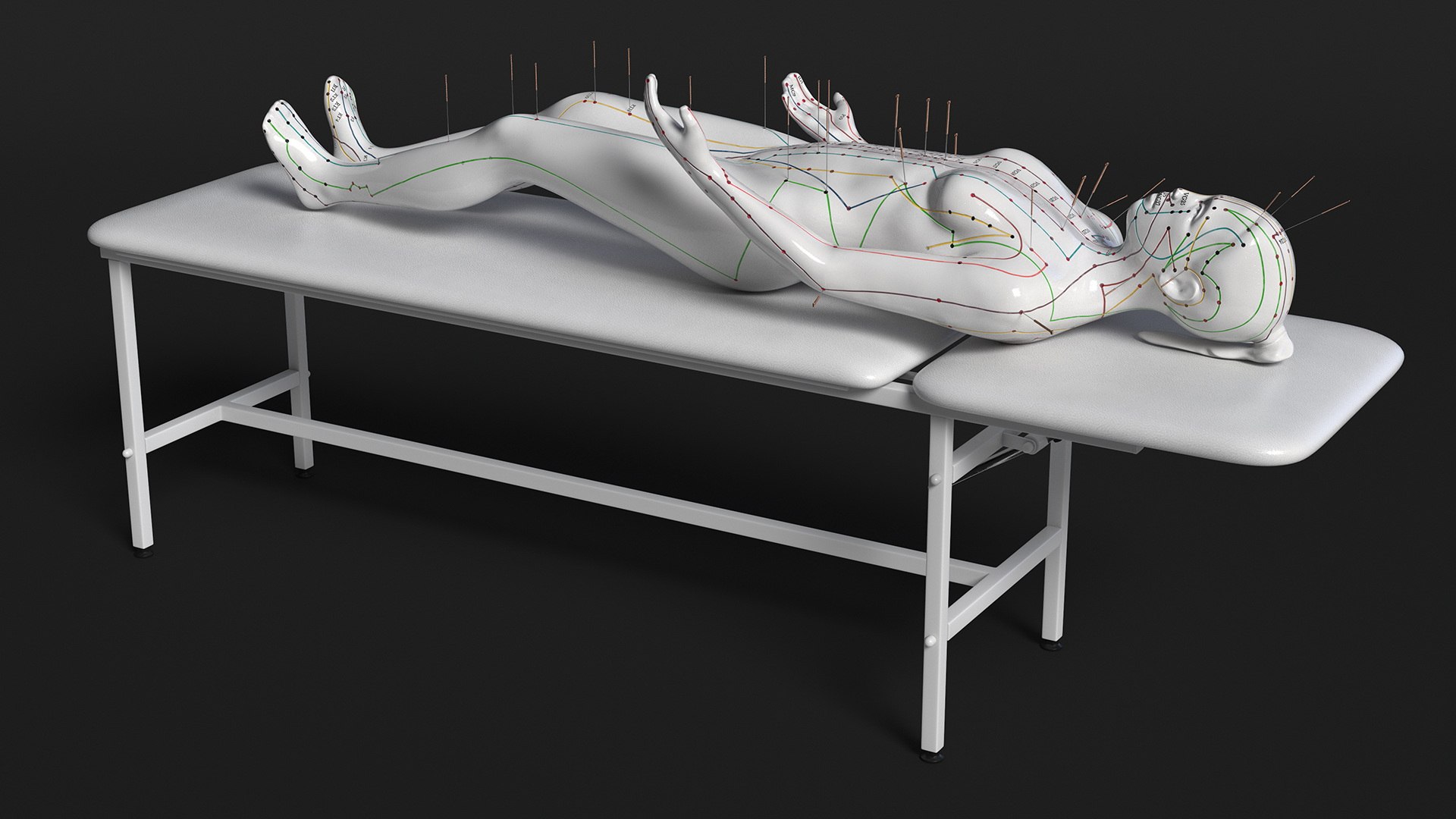 Female Acupuncture Mannequin On The Couch 3D Model - TurboSquid 2252650