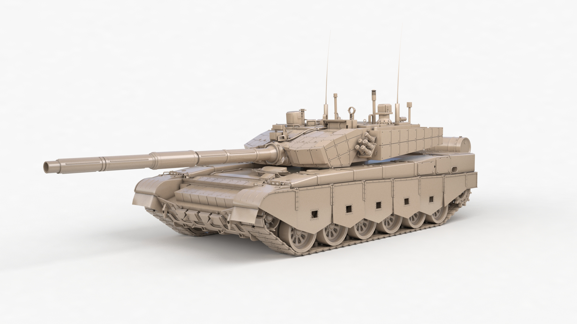 Tank China Type ZTZ 99A MTB Clay Vray 3D - TurboSquid 1725250