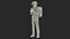 Food Delivery Man Standing Pose Fur 3D