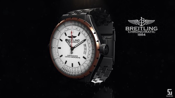 breitling chrono-matic 1884 3d model