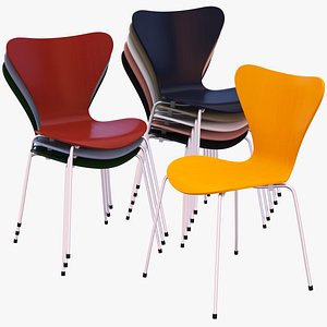 3D model Series 7 Chair by Arne Jacobsen