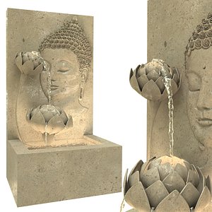 Buddha Wall Fountain 3D
