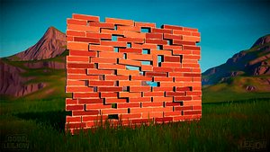 Fortnite Brick Wall 3D model