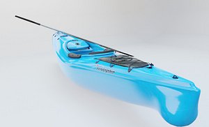 high detailed kayak model with pbr textures