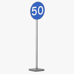 Road Sign Minimum Speed 50